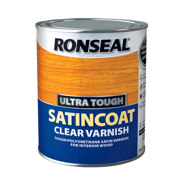 Ronseal Ultra Tough Varnish 750ml Satin Coat