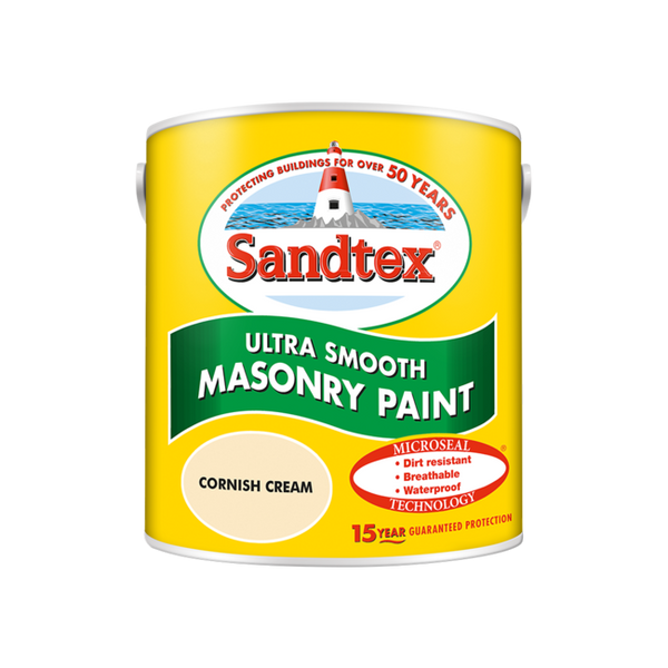 Sandtex Microseal Smooth Masonry Corn Cream 2.5L
