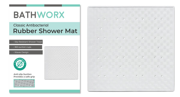 Bathworx Classic Antibacterial Rubber Shower Mat