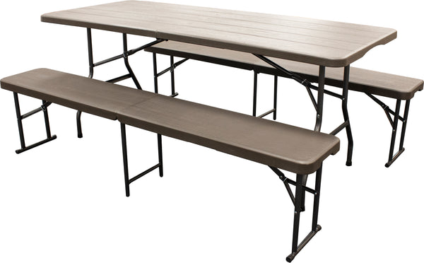 6ft Folding Bench & Table Set