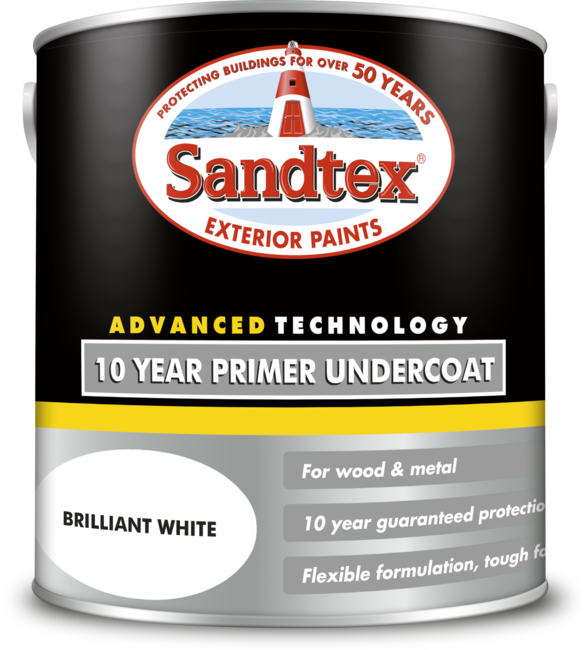 Sandtex 10 Year Primer Undercoat Brilliant White 2.5L