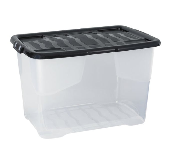 42L Curve Box Clear With Lid
