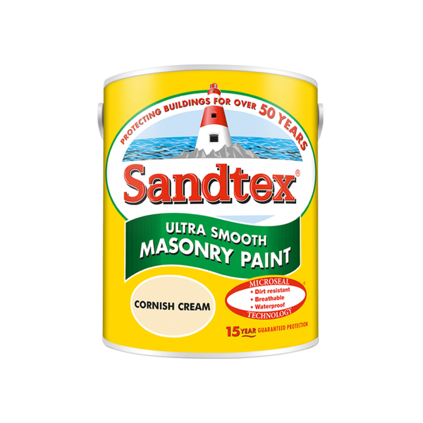 Sandtex Microseal Smooth Masonry Cornish Cream 5L