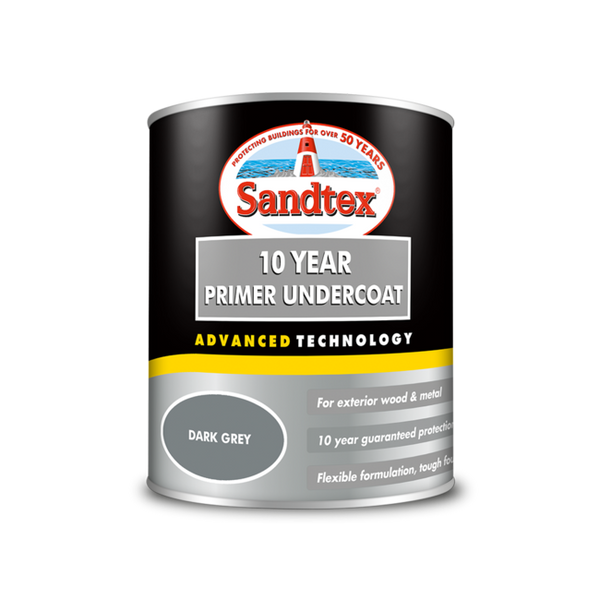 Sandtex 10 Year Primer Undercoat Dark Grey 750ml
