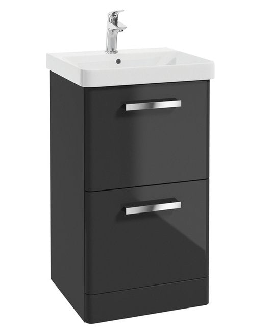 Sonas Odeon 500Mm Floorstanding  2 Drawer Vanity Unit & Basin With Nena Basin Mixer  - *Special Offer